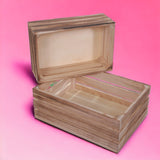 Set 2 cassetta in legno • 35 cm