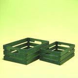 Set di 2 casse in legno • 13 cm