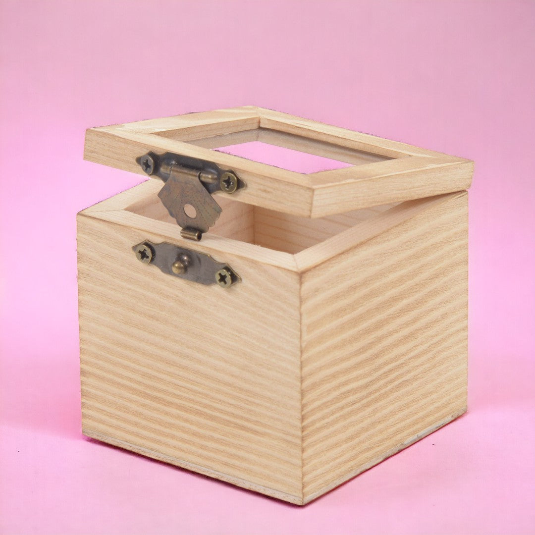 5 Pezzi • Scatola cubo in legno • 59,5 cm