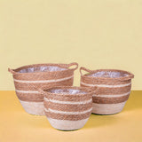 Set di 3 cesti in erba • 29 cm