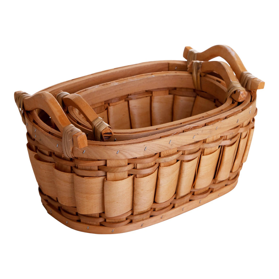 Set di 2 Cesti Ovali con Man • 13 cm