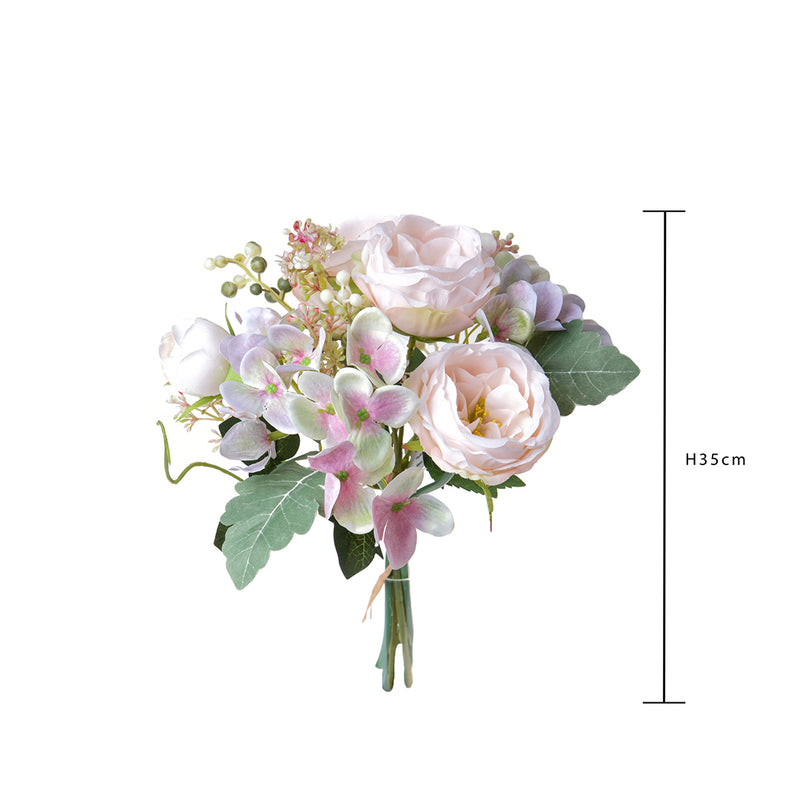 Bouquet artificiale cabbage rose • 35 cm