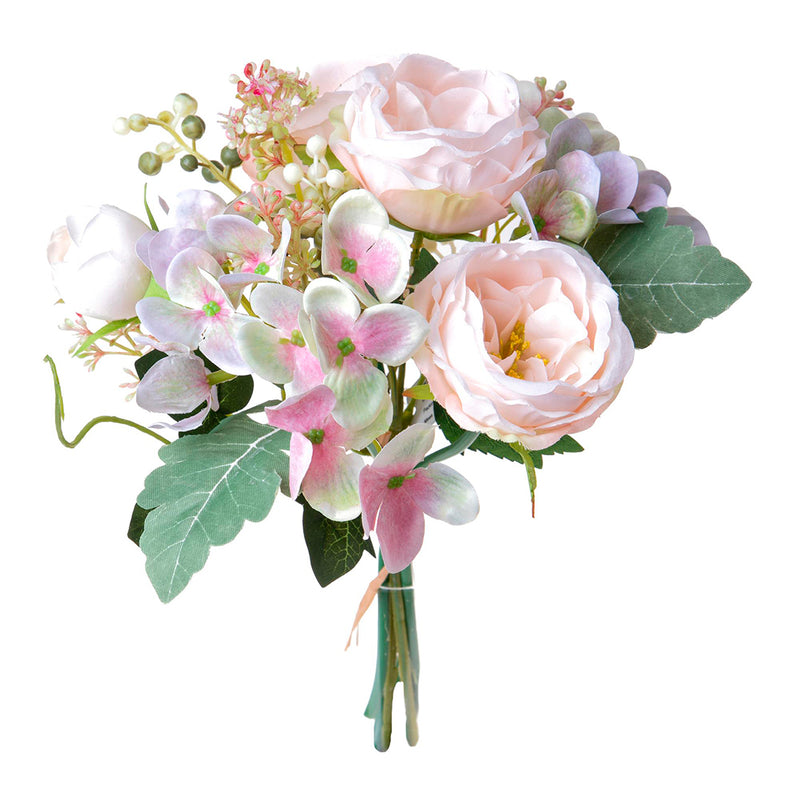 Bouquet artificiale cabbage rose • 35 cm