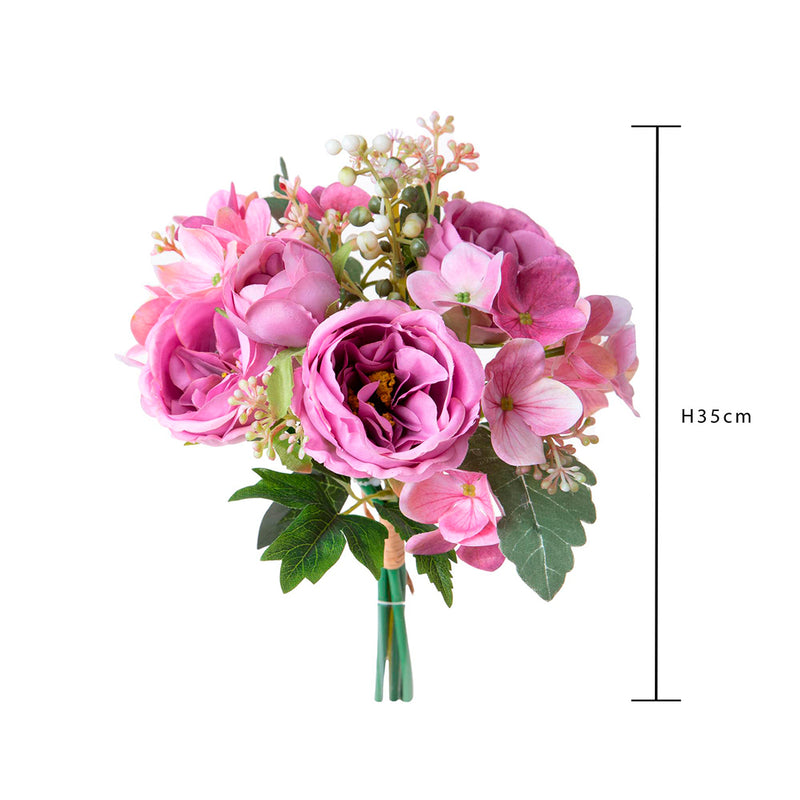 Bouquet artificiale cabbage rose • 35 cm