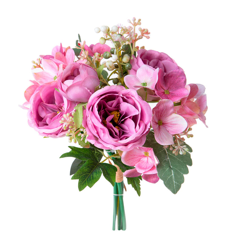 Bouquet artificiale cabbage rose • 35 cm