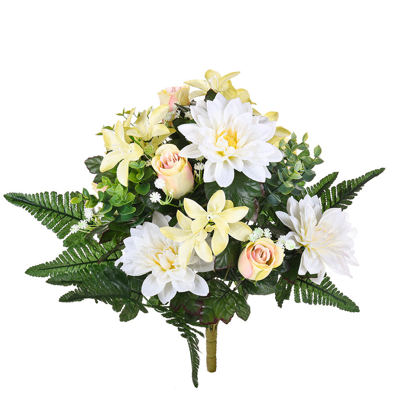 Bouquet artificiale con dalie • 60 cm