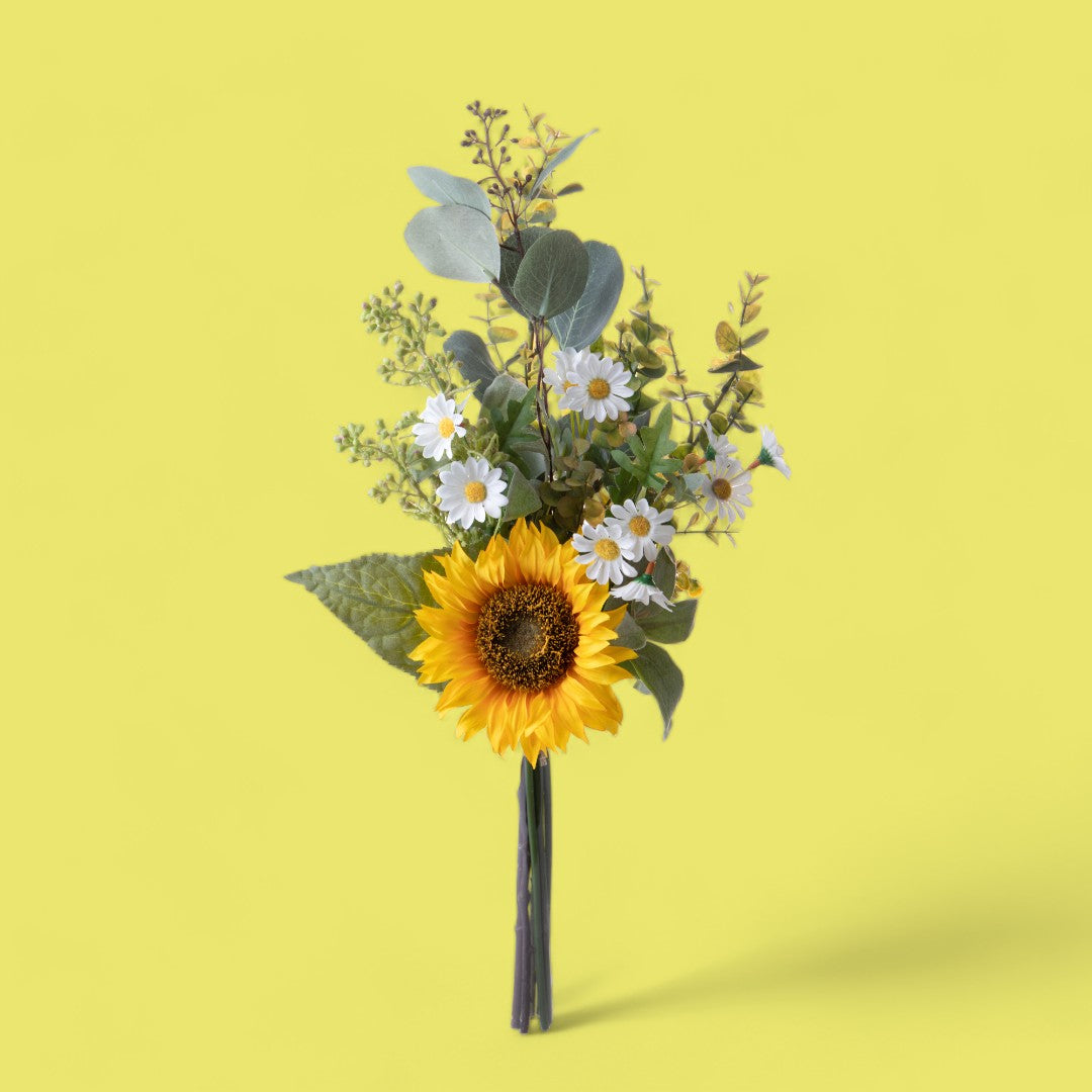 2 Pezzi • Bouquet artificiale con girasoli • 53 cm