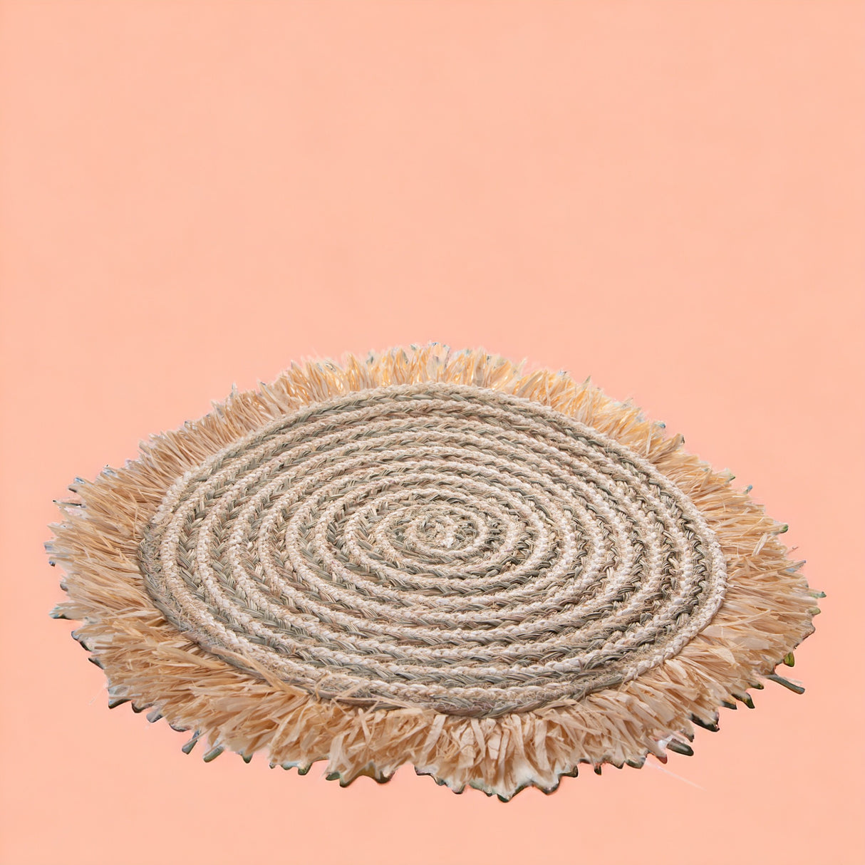 Tappeto con Rafia Naturale • 80 cm