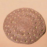 Tappeto rotondo intrecciato naturale • 2 cm