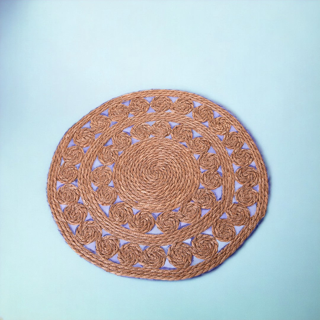 Tappeto rotondo intrecciato naturale • 2 cm