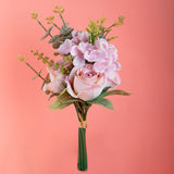 Bouquet artificiale rose ed ortensia • 40 cm