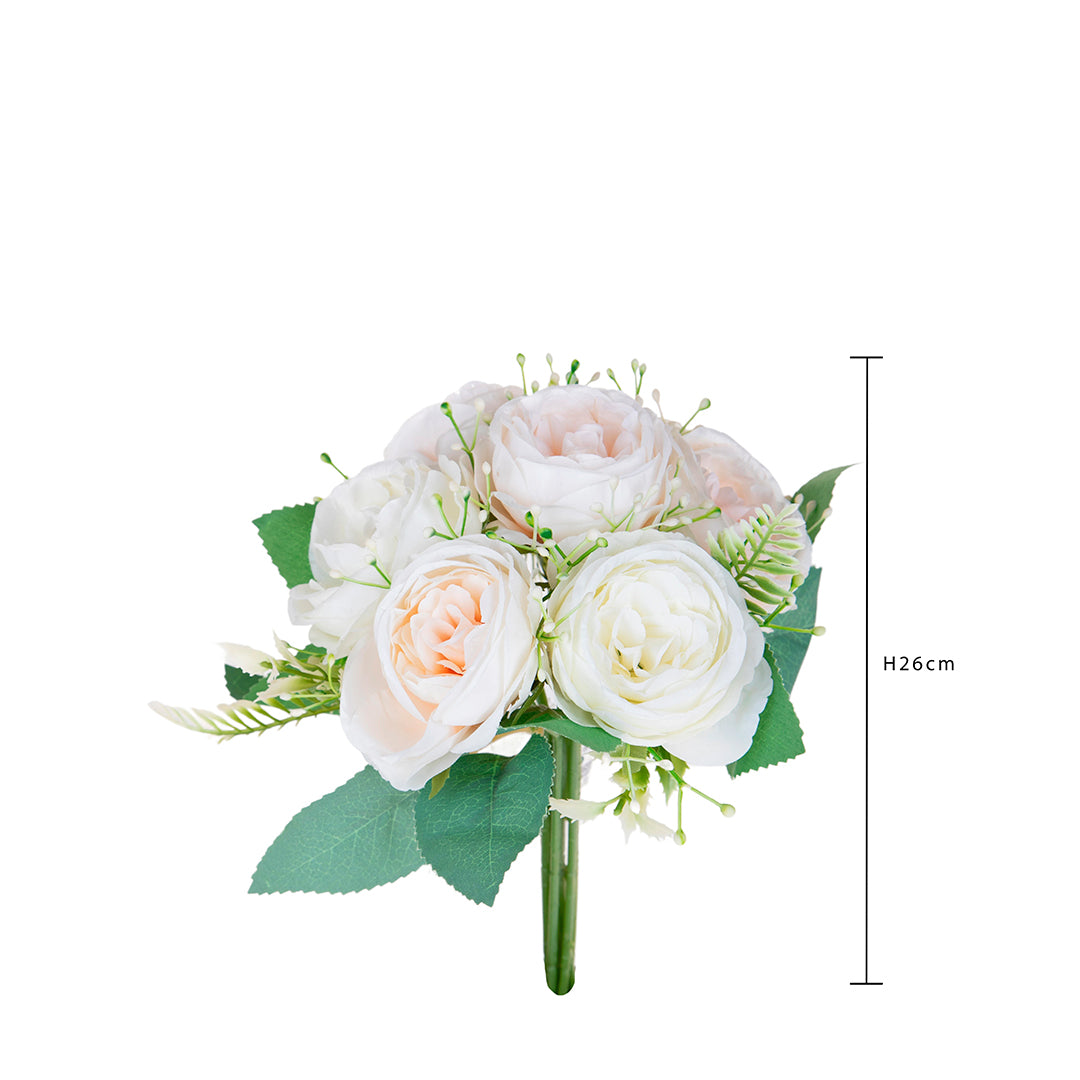 Bouquet artificiale Cabbage Rose per 7 rami • 250 cm