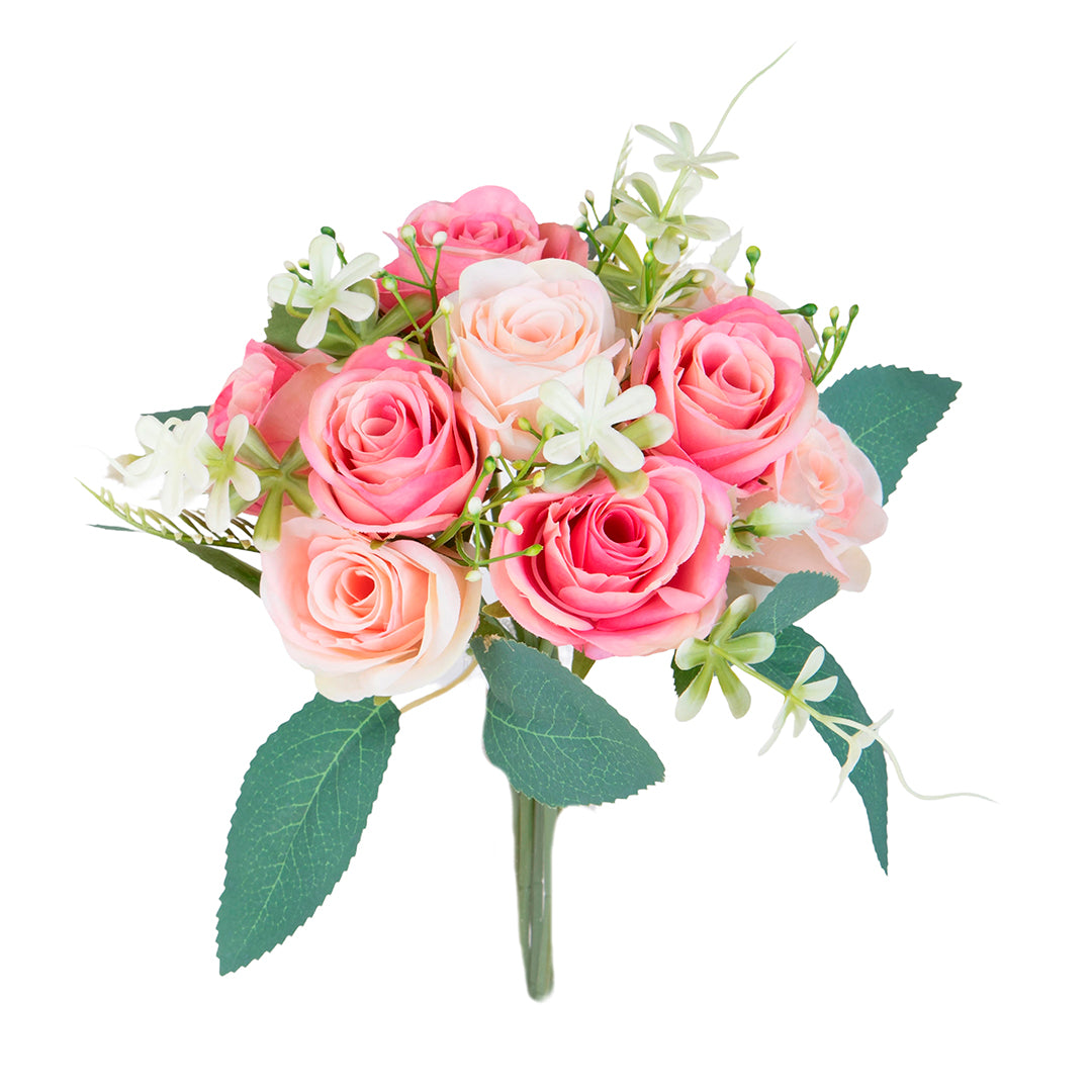 Bouquet artificiale rose • 15X15X27 cm