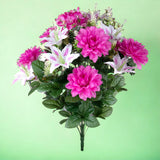 Bouquet artificiale con dalie • 62 cm