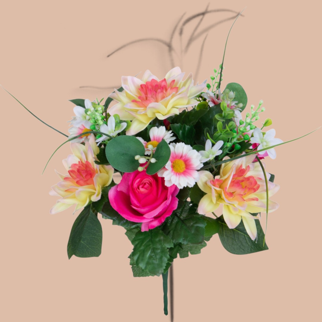 3 Pezzi • Dalia Bouquet • 34 cm