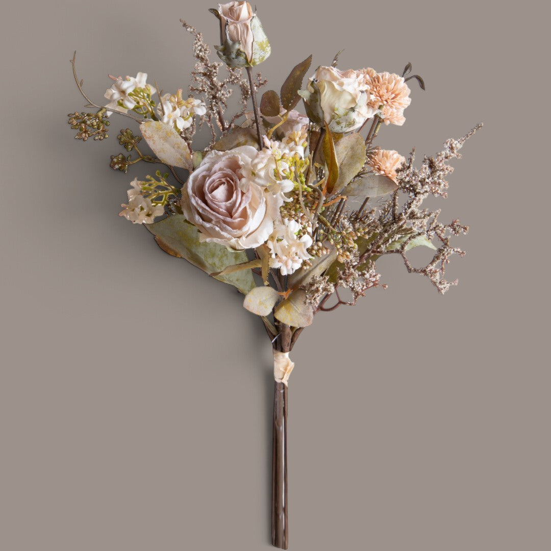 3 Pezzi • Bouquet Rose per 6 Antico • 54 cm