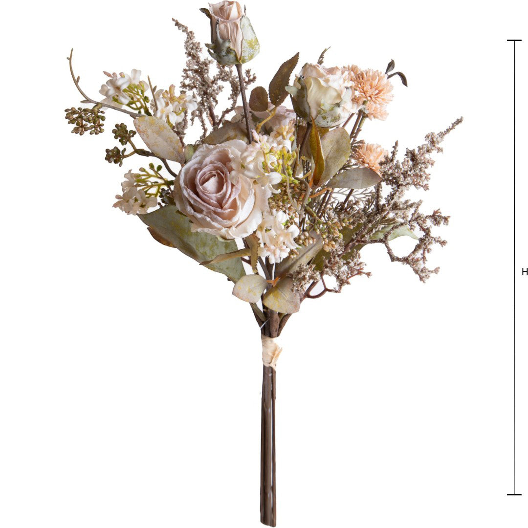 Bouquet Rose per 6 Antico • 54 cm