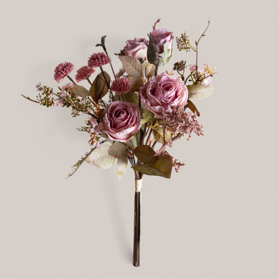 Bouquet Rose per 6 Antico • 54 cm