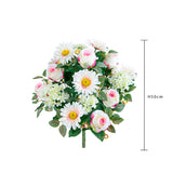 Bouquet artificiale rose e gerbera per 16 fiori • 50 cm