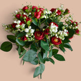 3 Pezzi • Bouquet Ranuncoli per 16 fiori • 43 cm
