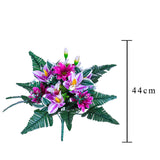 Bouquet artificiale margherite cattleya • 44 cm