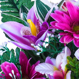 Bouquet artificiale margherite cattleya • 44 cm