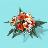 Bouquet artificiale margherite cattleya • 44 cm