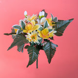 Bouquet artificiale margherite cattleya • 44 cm