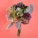 Bouquet artificiale con protea e cavolo • 31 cm