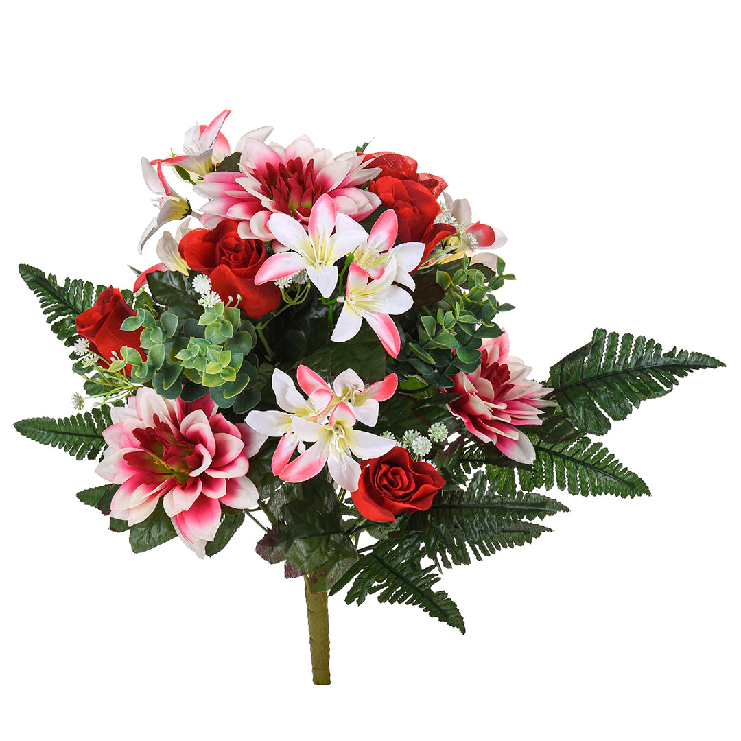 Bouquet artificiale con dalie • 60 cm