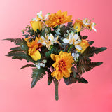 Bouquet artificiale con dalie • 60 cm
