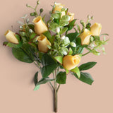 12 Pezzi • Bouquet Mini Rose per 5 fiori • 26 cm