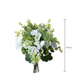 Bouquet artificiale eucalipto e ortensie • 34 cm
