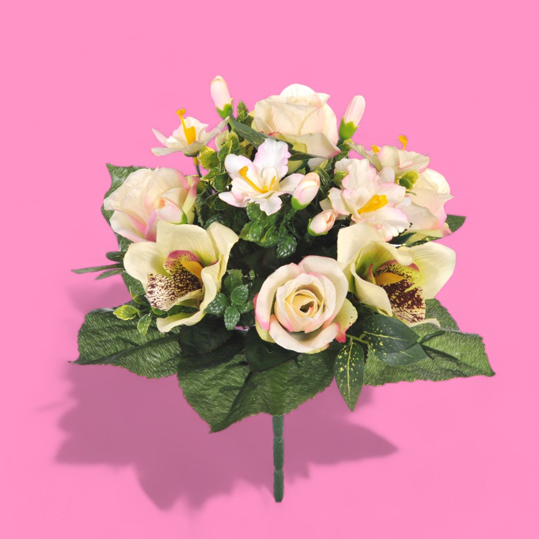 Bouquet artificiale di cymbidium • 33 cm