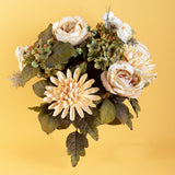 Bouquet artificiale rose dalie • 33,5 cm