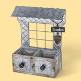 Cassetta legno metallo tetto • 32 cm