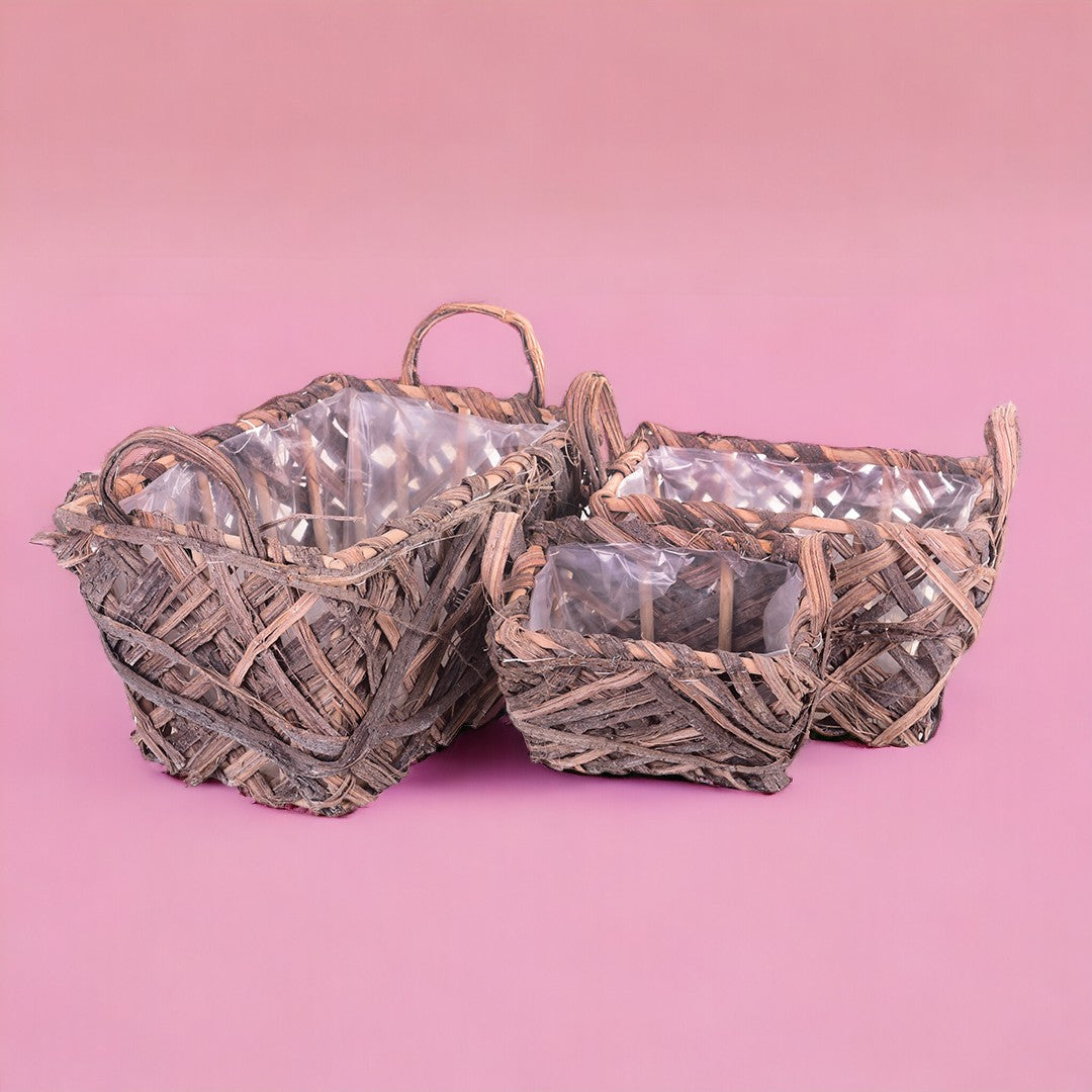 Set di 3 cesti rettangolari • 34 cm