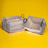 Set 2 cesti rete metallo manici • 45 cm