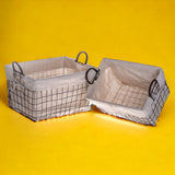 Set 2 cesti rete metallo manici • 45 cm