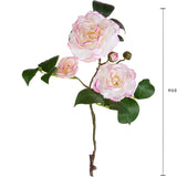 Camelia 3 Fiori + 2 Bocci Ramo • 68 cm