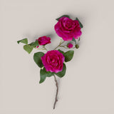 Camelia 3 Fiori + 2 Bocci Ramo • 68 cm