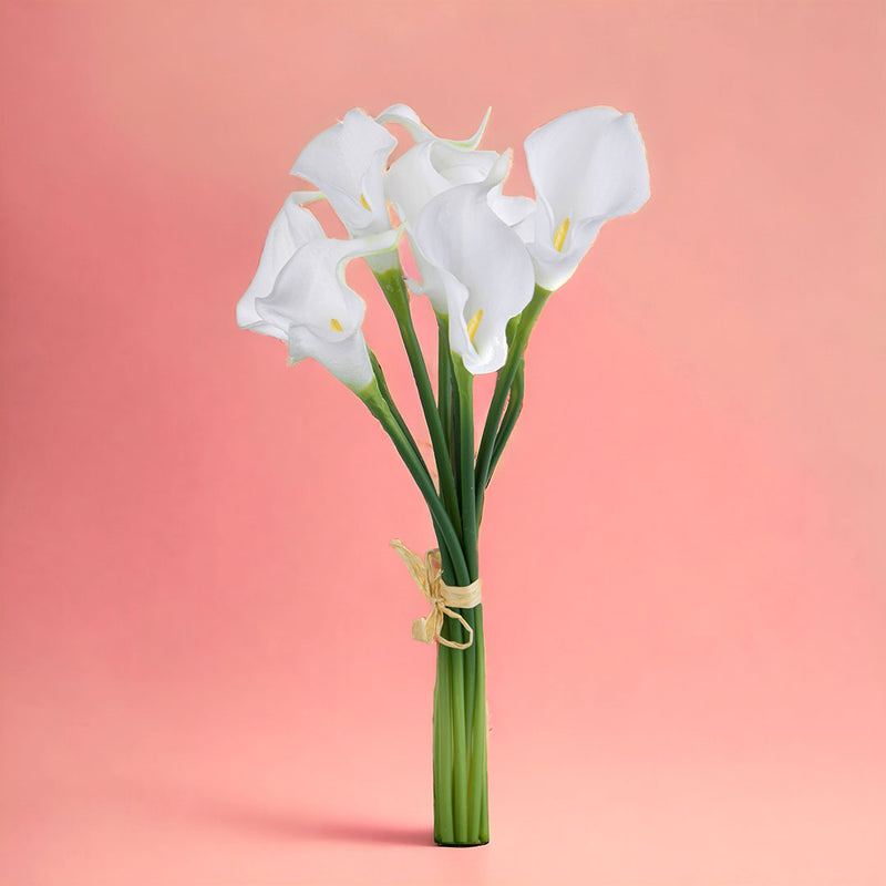 3 Pezzi • Calla artificiale composta da 8 fiori • 36 cm