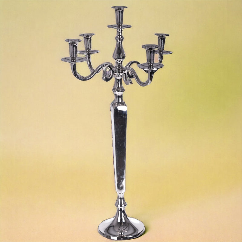 Candelabro metallo 5 bracci • 60 cm