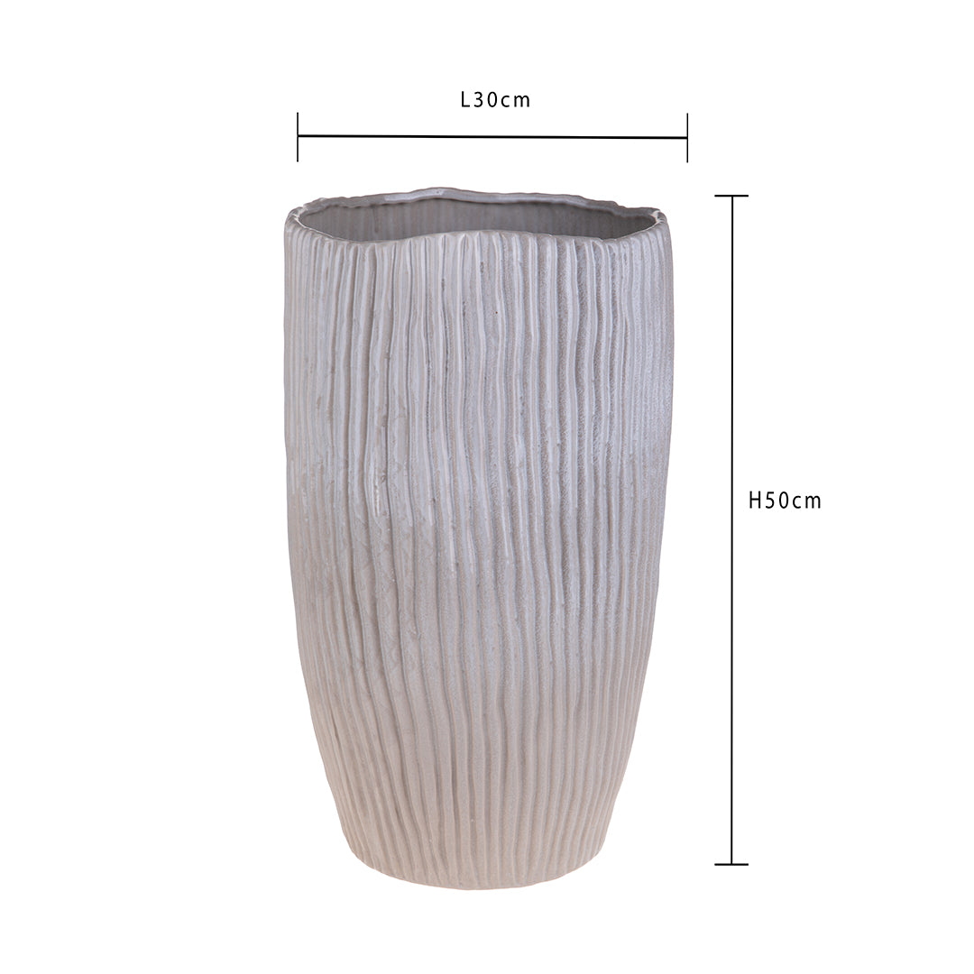 Vaso ceramica Vaso Rigato • 50 cm