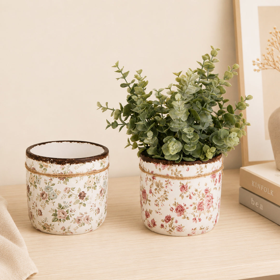 Set 2 Cachepot Floreale • 12,5 cm