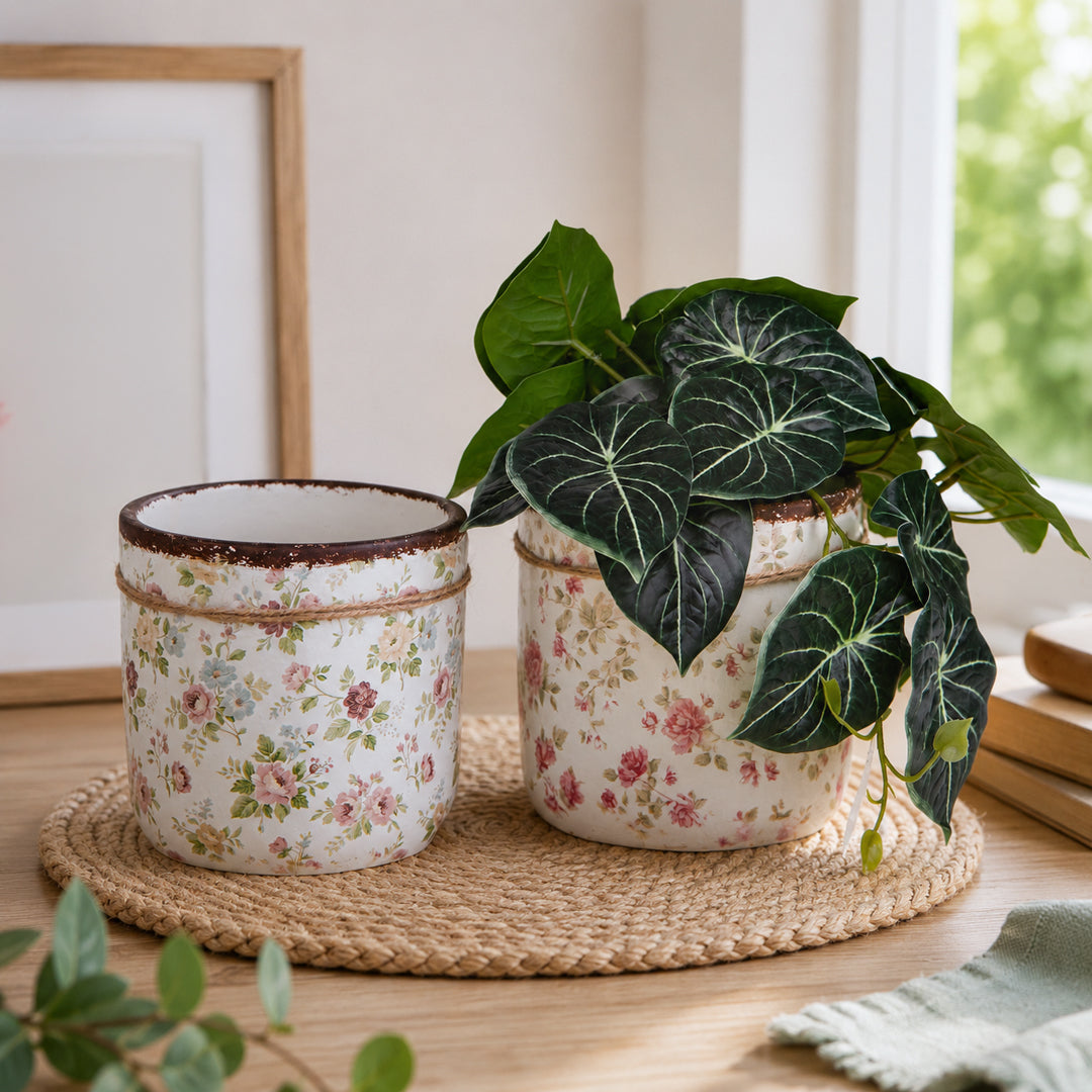 Set 2 Cachepot Floreale • 12,5 cm