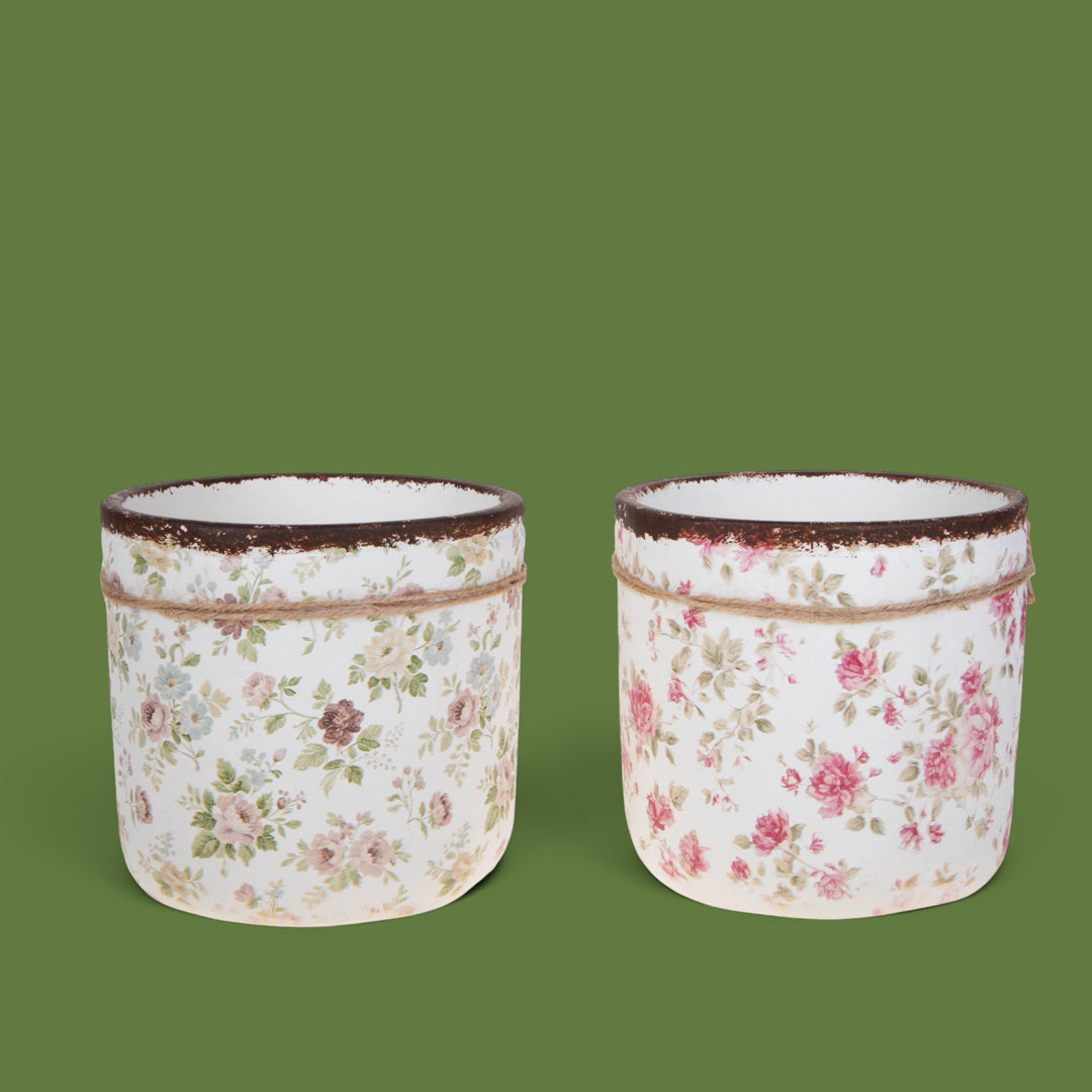 Set 2 Cachepot Floreale • 12,5 cm