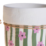 Set 2 Cachepot con Fiori • 12,5 cm