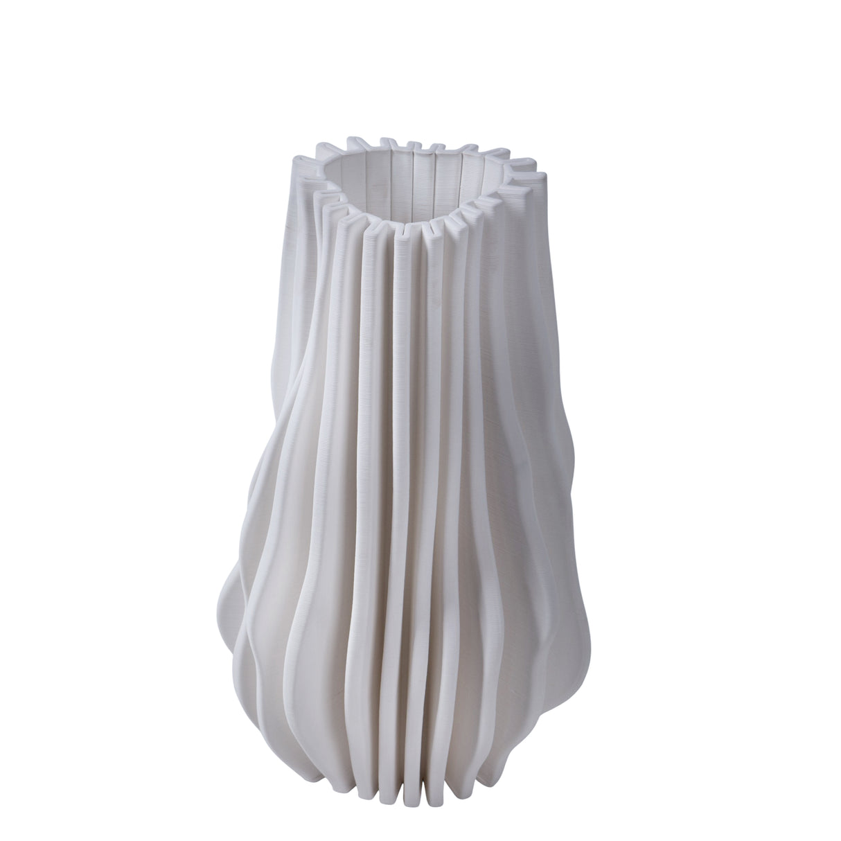 Vaso con righe in rilievo • 48 cm