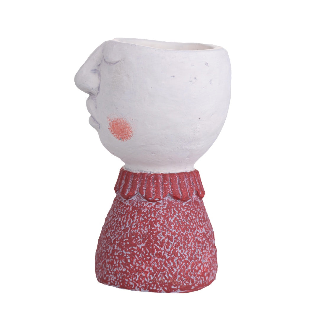 2 Pezzi • Vaso testa donna • 15 cm